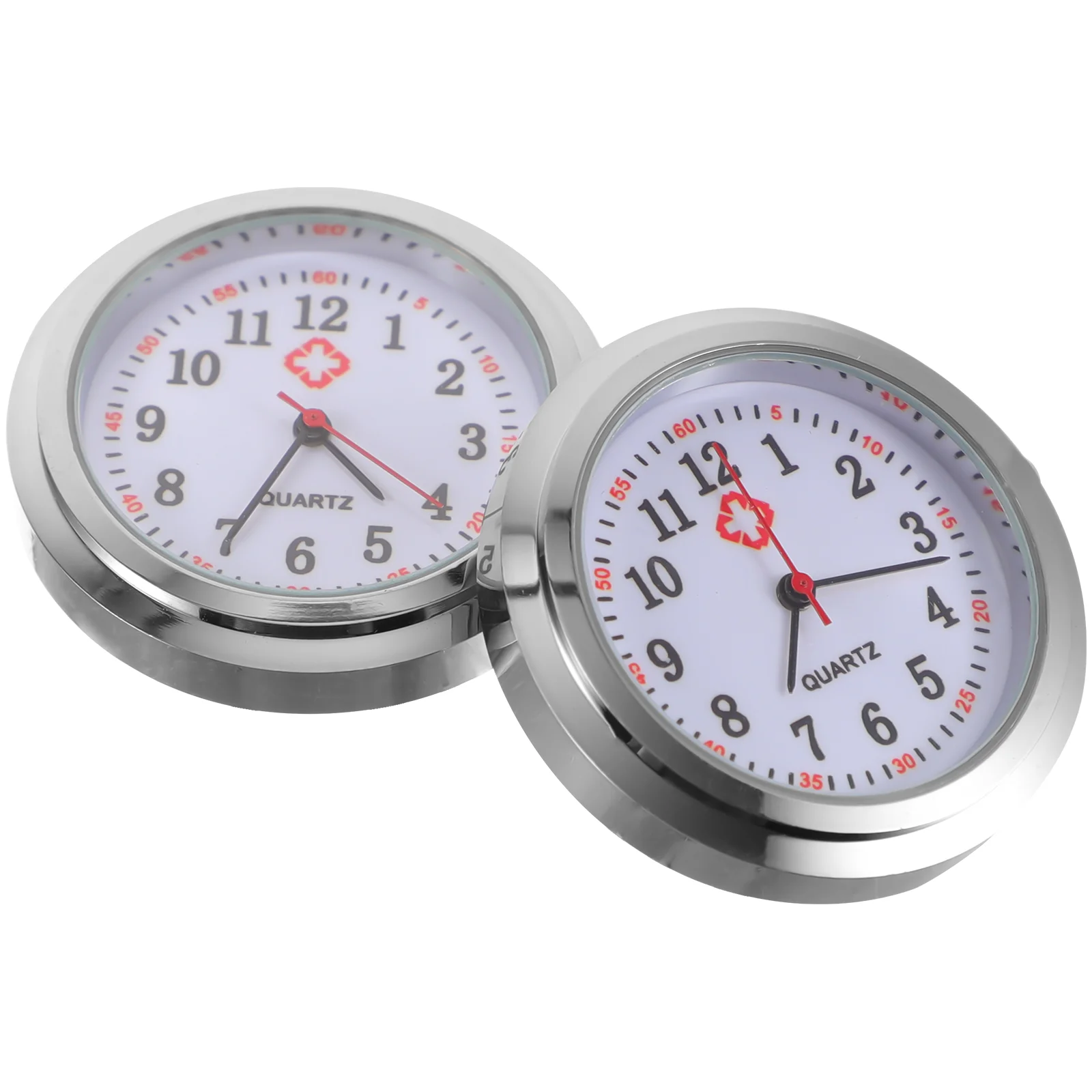 

2 Pcs Nurse Table Watch Dial DIY Quartz Mirror Material: Ordinary Glass Pocket Parts Accessory