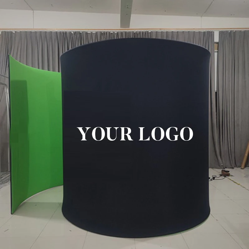 Led 조명이 있는 360 인클로저 배경 텐트 360 사진 부스 기계 파티 이벤트를 위한 나선형 인클로저 스탠드