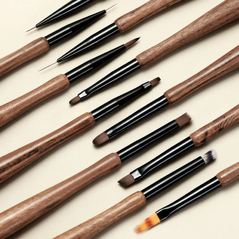 Japanese Style Sandalwood Pole Manicure Brush Manicure Light Therapy Color Painting Flower Pen Faint Dye Gradient Sweeping Pen 2