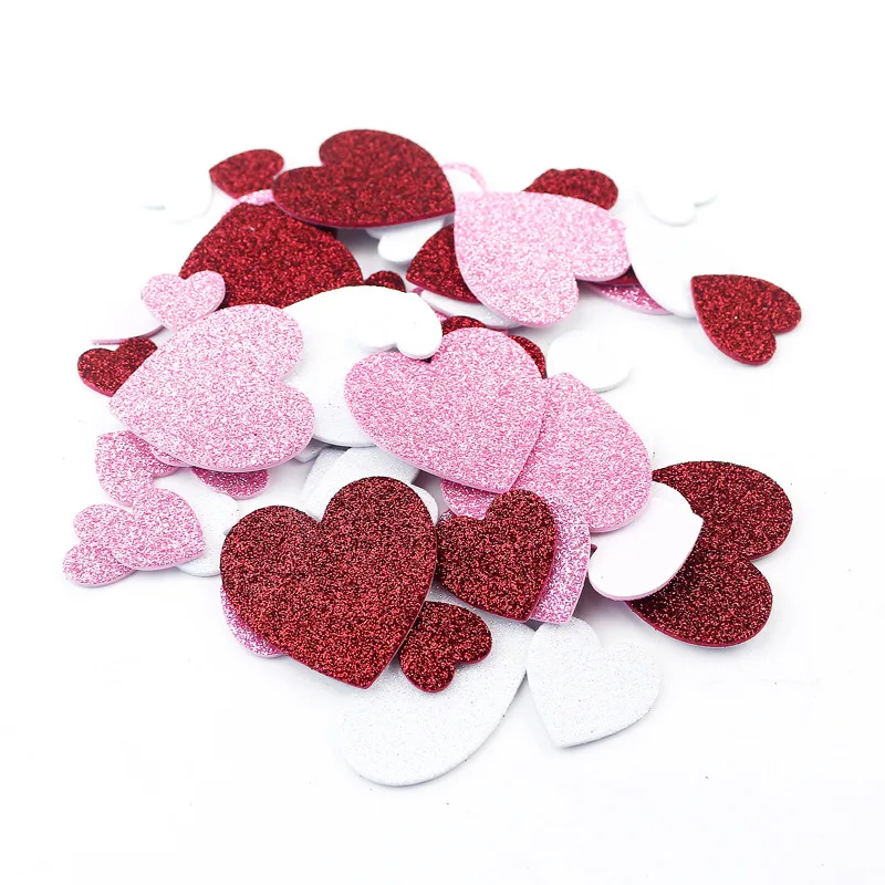 180pcs/lot Glitter Heart Love Foam Self-adhesive Stickers Kids Kindergarten  Scrapbooking DIY Handmade Toys Valentine's Day Gifts - AliExpress