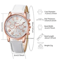 3/5PCS Women's Watch Fashion Roma Dial Leather Band Quartz Watches Pearls Jewelry Set(Without Box) - Image 5