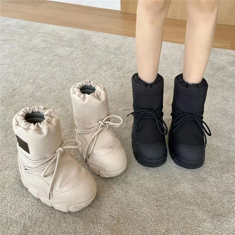 Klobige Schlupfstiefeletten aus Leder für Damen - True Deals Club