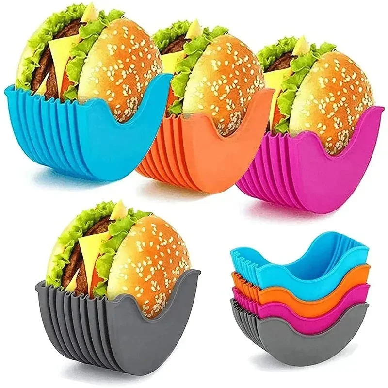 Kitchen tools Reusable Burger Rack Useful Gadgets Silicone Frame Burger Tool Holder Shelf Storage Kitchen Home Organizer Box Tools Dining Bar