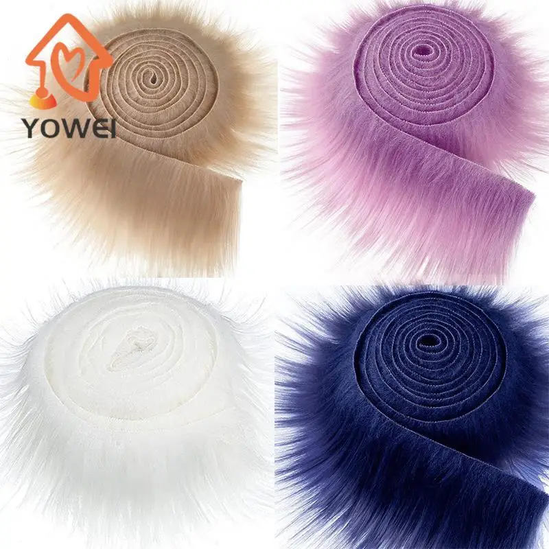 Faux Raccoon Fur Ribbon Tapes DIY Apparel Sewing Fluffy Trim Trimming Fabric Home Decoration Sewing Costume Collar Hat 1pc fur fabric