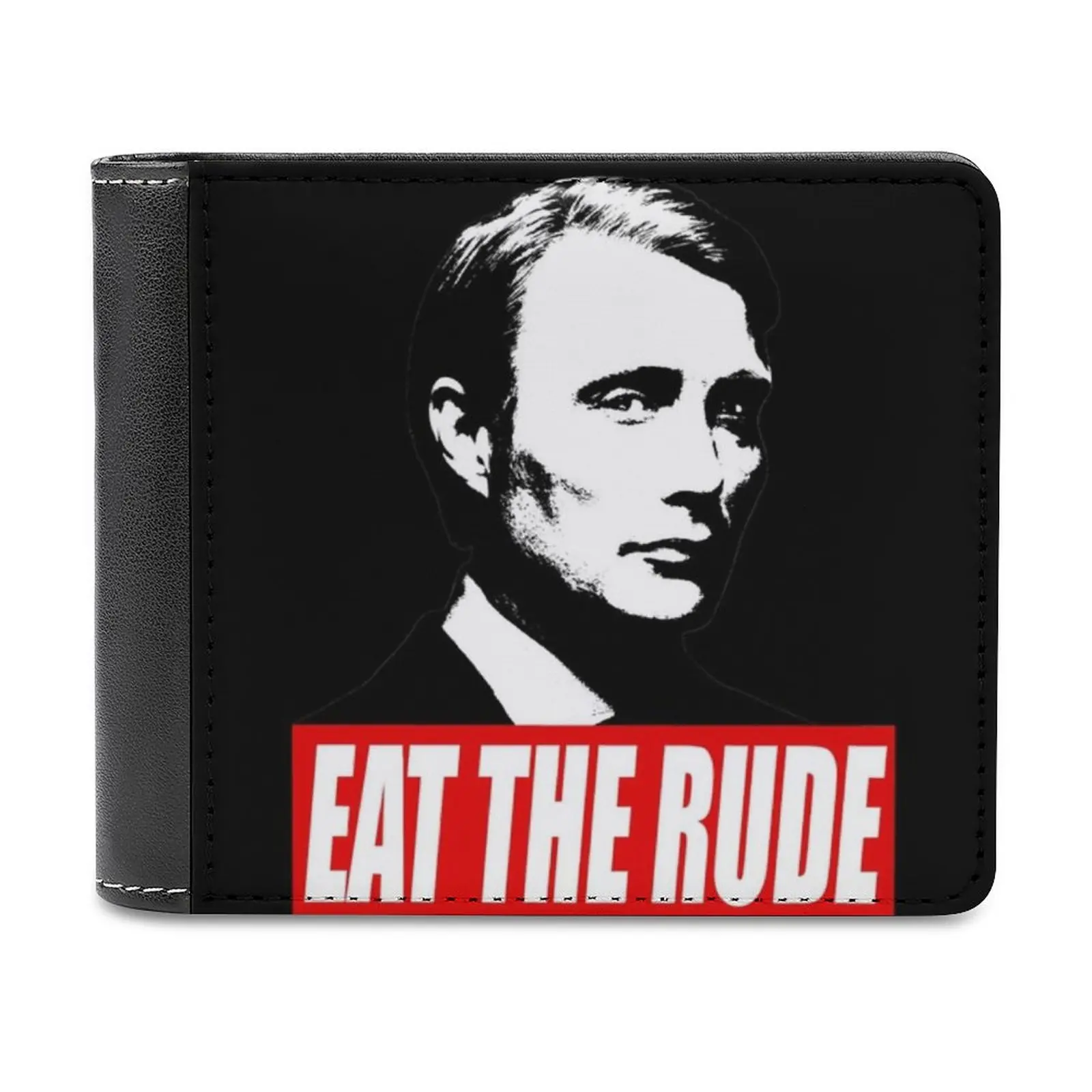 

Кожаный кошелек Eat The груб-Ганнибал на темном фоне, мужской тонкий кошелек, бумажники, кошелек для денег, Ганнибал, Ганнибал, Лектер, Nbc