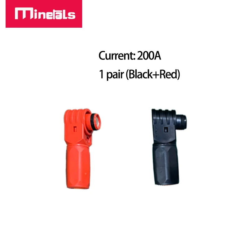 200A Battery Energy Storage Connector Cable 2 Meters 30mm Elbow Power Connector For RV Household Parallel Connection Terminal