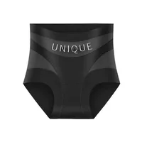 Culotte taille haute en soie glacée, gainante, antibactérienne, sans couture, respirante, pour femme 1