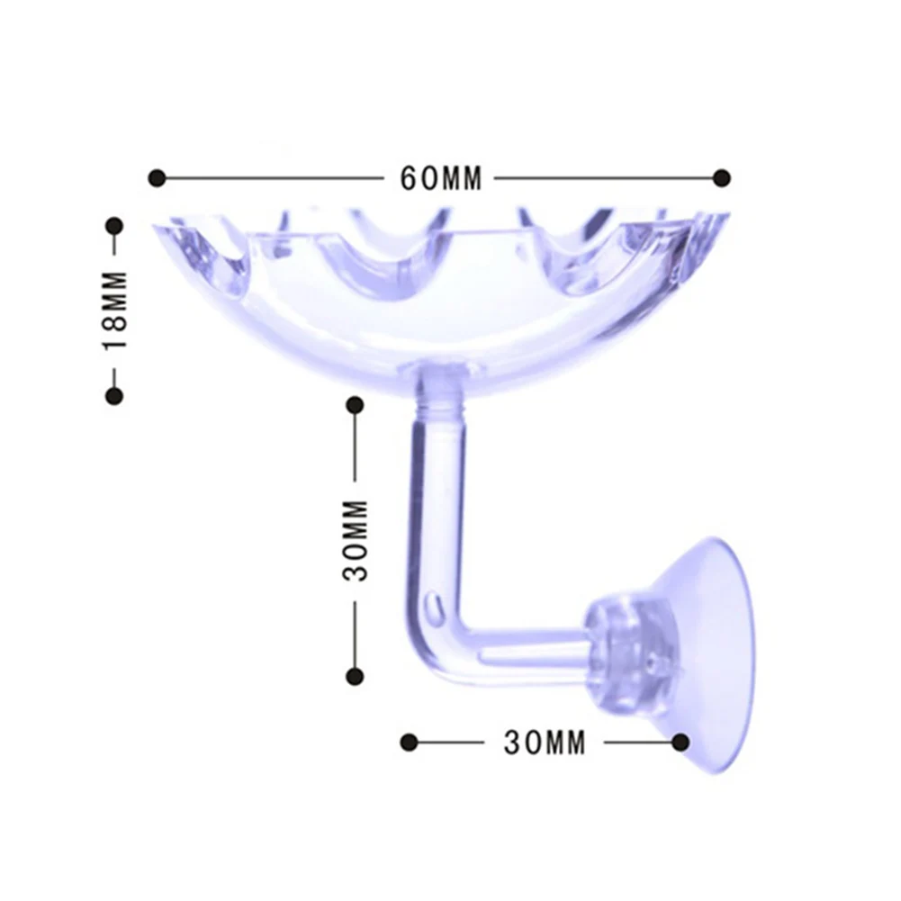 Transparent Glass Shrimp Feeding Dish Multifunctional Acrylic Shrimp Bowl Fish Tank Aquarium Products With Suction Cups