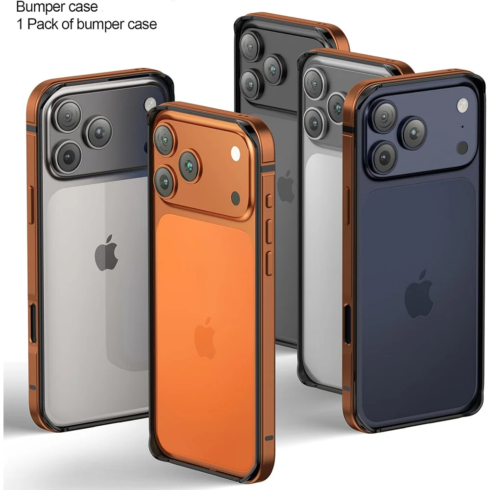 Cosmic Orange Aluminum Frame Bumper Case - Premium Phone Accessory