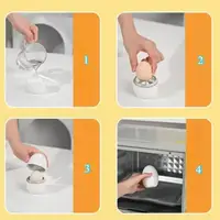 Chaudière à vapeur pour œufs au micro-ondes, capacité de 1/4 œufs, facile et rapide, 5 Minutes, outils de cuisine durs ou doux, fourniture de cuisine 5