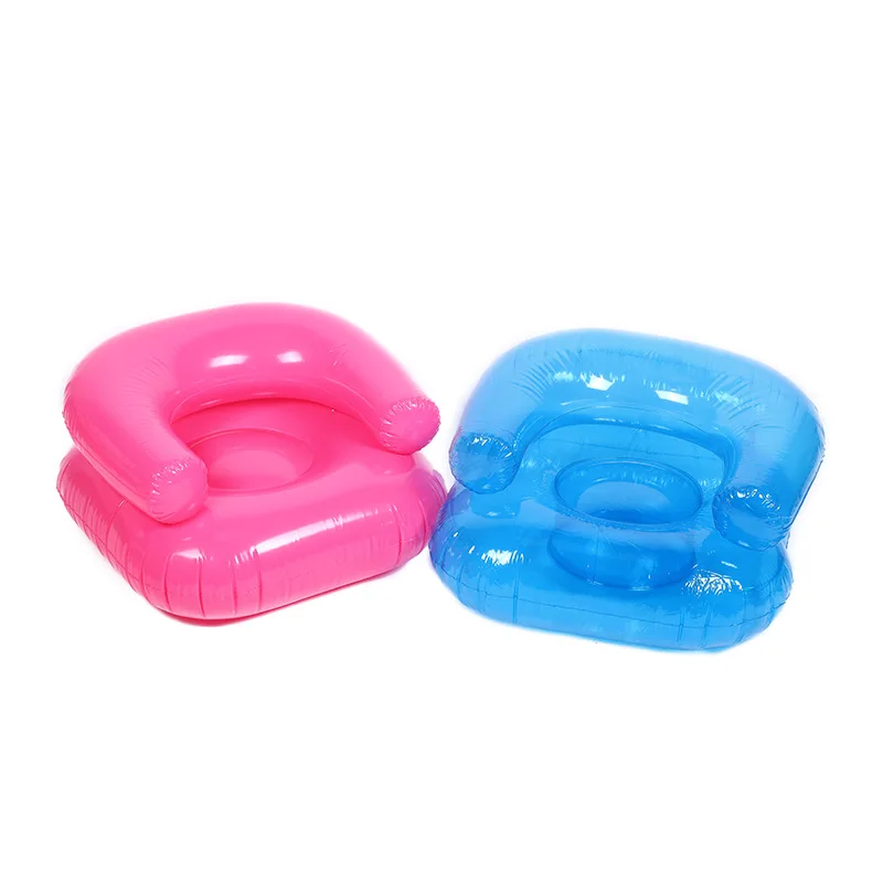 Kids Inflatable Sofa PVC Protable Chair For Children Fashion Sequin Soft Comfortable Baby Stool