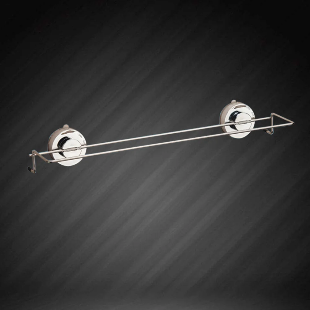 

Suction Cup Stainless Steel Bathroom Double Pole Towel Rack Towel Bar Towel Hanger