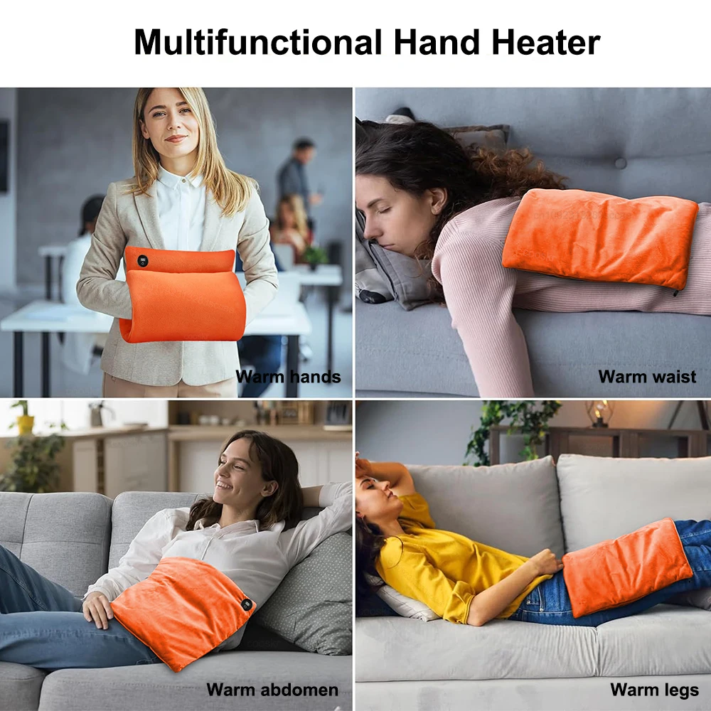 Electric Hand Warmer USB Hand Heater Graphene Heat Warm Bag Winter Hand Gloves Heating Pad Rechargeable Hands Warmer Warming Mat 6