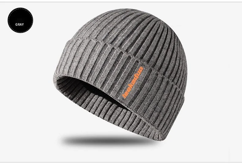 Knitted Beanie Hat For Men Embroidered Woolen Winter Skull Cap_voghion.com
