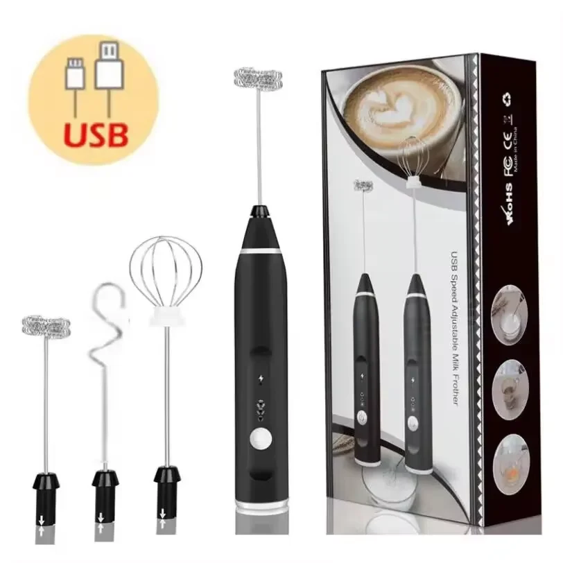 Milk Frother Electric Milk Frother Wireless Electric Handheld Blender USB Electrical Mini Coffee Maker Whisk Mixer For Coffee Cappuccino Cream