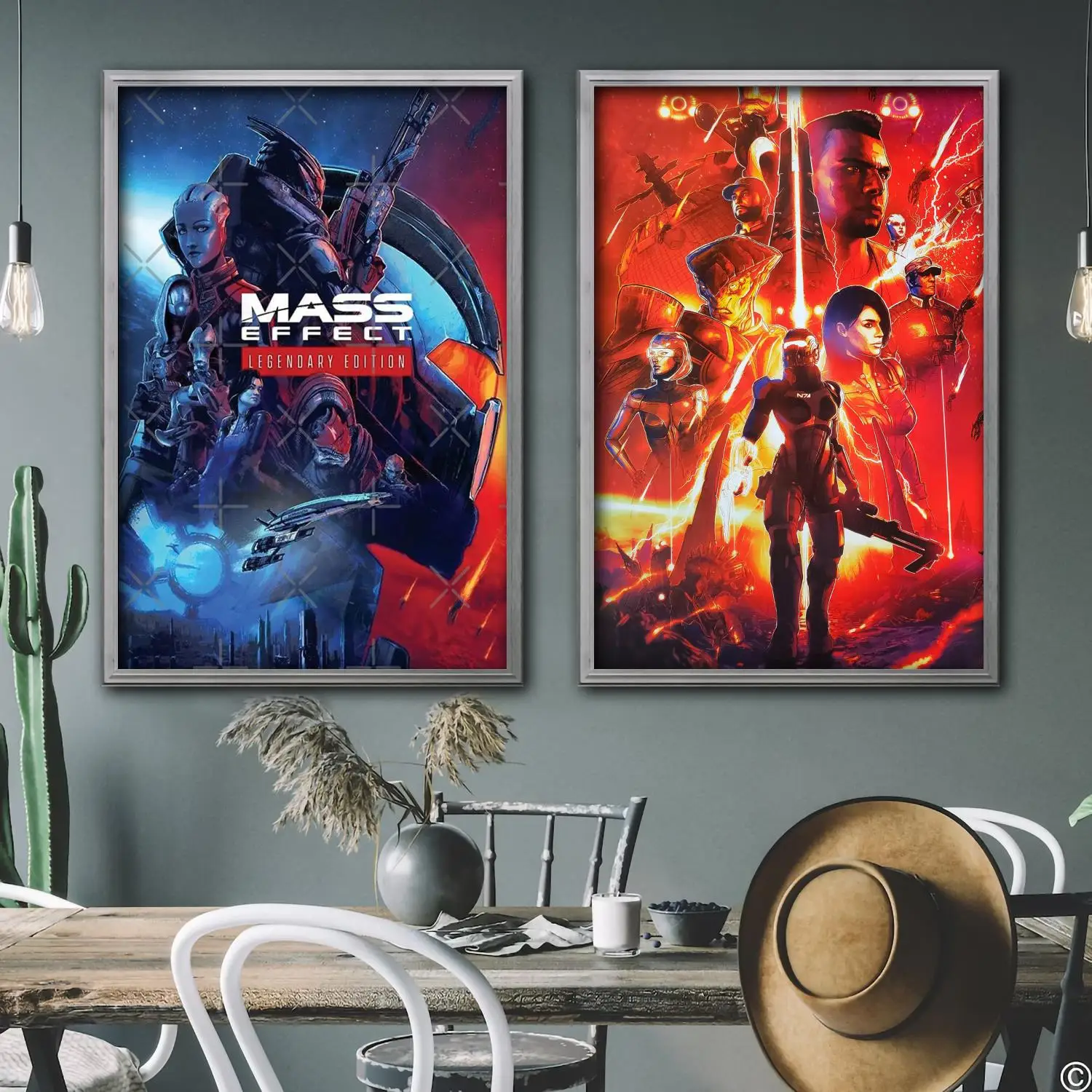 Mass Effect Legendary Edition Movie Decorative Canvas Poster Room Bar Cafe Decor Gift Print Art Wall Paintings