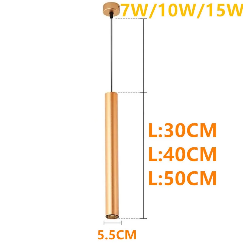 모던한 침실 머리맡 AC110V 220V Led 펜던트 조명, 북유럽 튜브 램프, 주방, 식당용 램프, 배경 12w 행램프