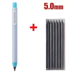 Set of 2 Mechanical Pencils with Replaceable Black Lead for Sketching and Writing (BLUE)