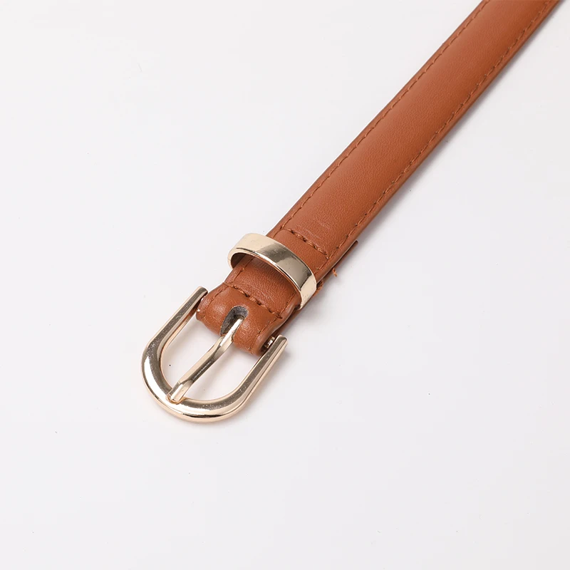 Goowail 2022 Female Black White Yellow Leather Belts Thin Waist Straps For Casual Dresses Jeans 130cm Long Plus Size Women