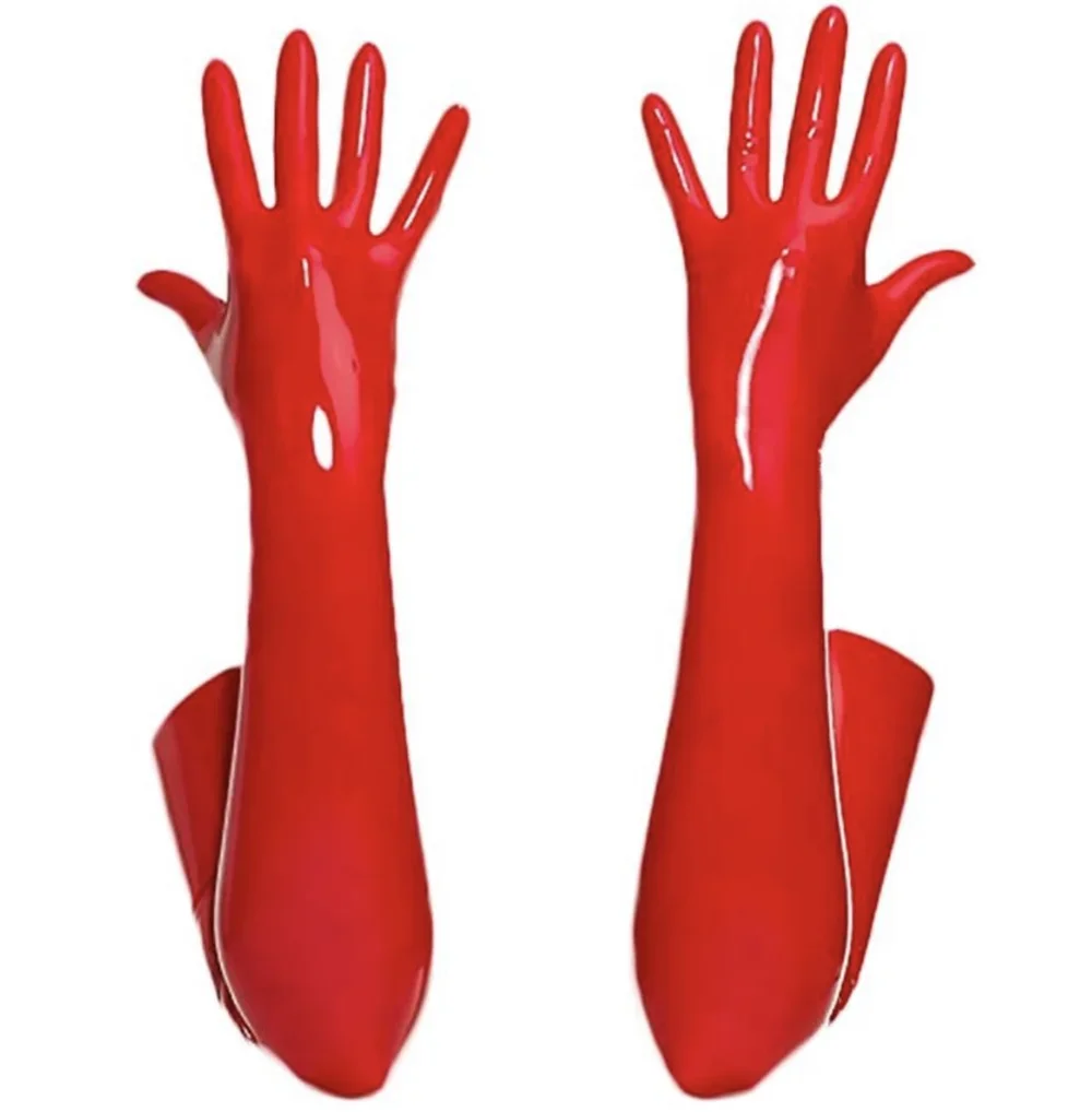 

Women Sexy PU Leather Skinny Long Glove Punk Rock Hip Hop Jazz Disco Dance Gloves Shiny PVC Latex Mittens