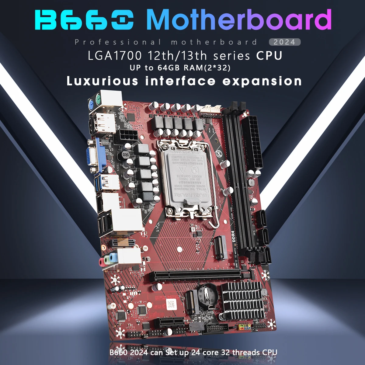 B660 Lga 1700 материнская плата ddr4 M-ATX Поддержка 12 13 Gen ЦП gpu оперативная Память ddr4 i9 Комплект запчастей для ПК обновление nvme