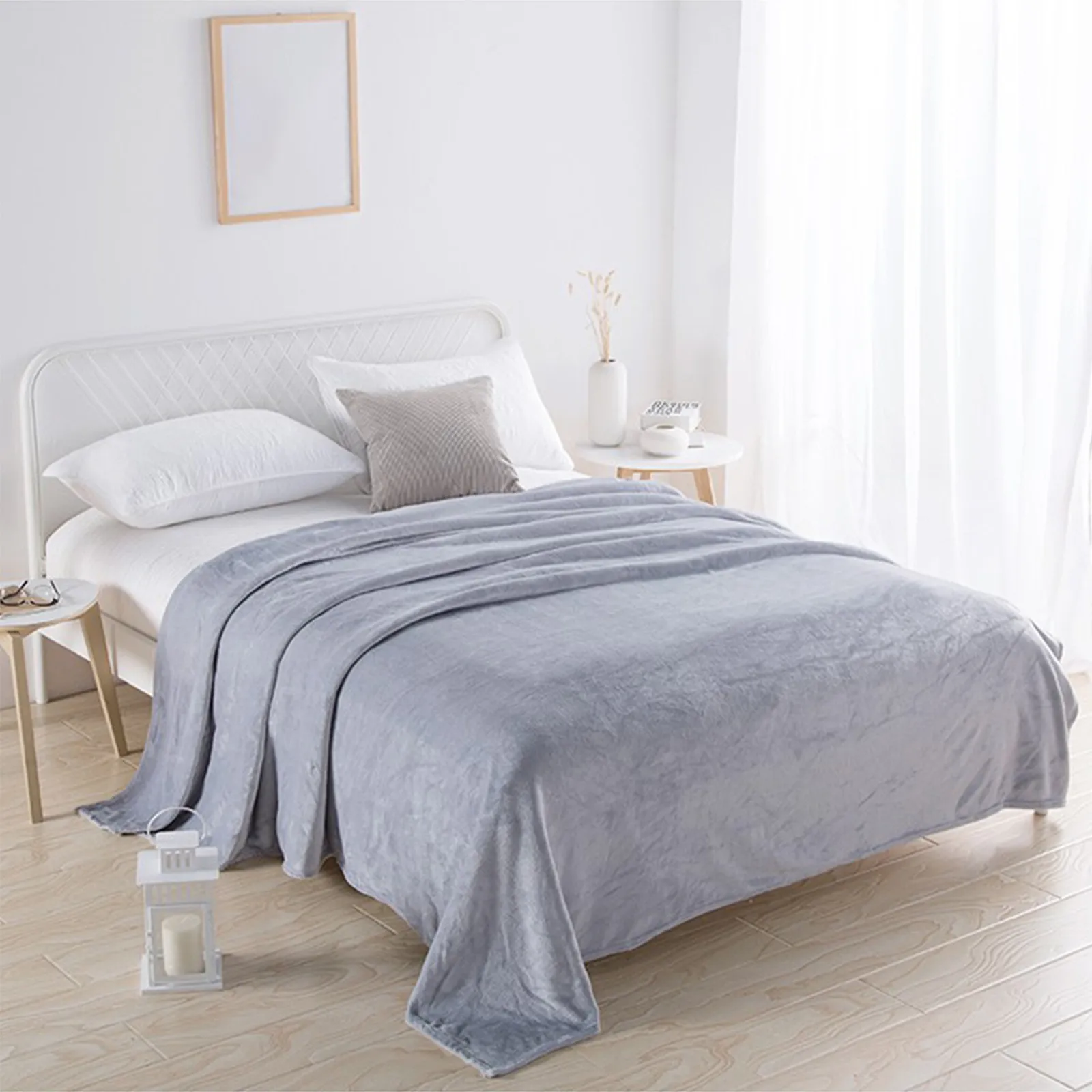 Fleece Blankets Single Twin Blanket For Bed Full Size Fleece Throw Blanket Warm Blankets For Winter Shoulder Knee Cozy Blanket 2