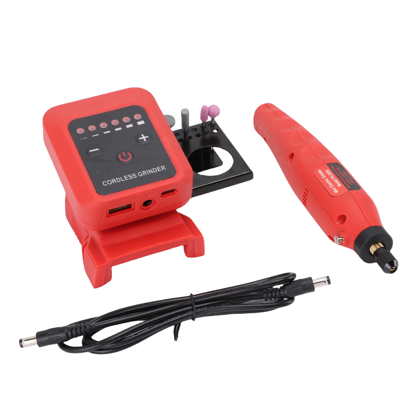 Electric Rotary Tool Kit Low Noise 6 Speeds 12 Bits USB TYPE C Output Rotary Tool Kit for Engraving Sanding Polishing Cutting