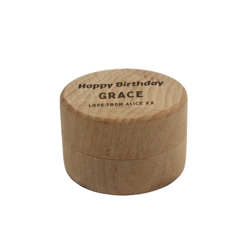 

Personalised Wooden Tooth Box Engraved Keepsake Box Happy Birthday Trinket Lost Tooth Holder Love Tooth Fairy Box Spanish M