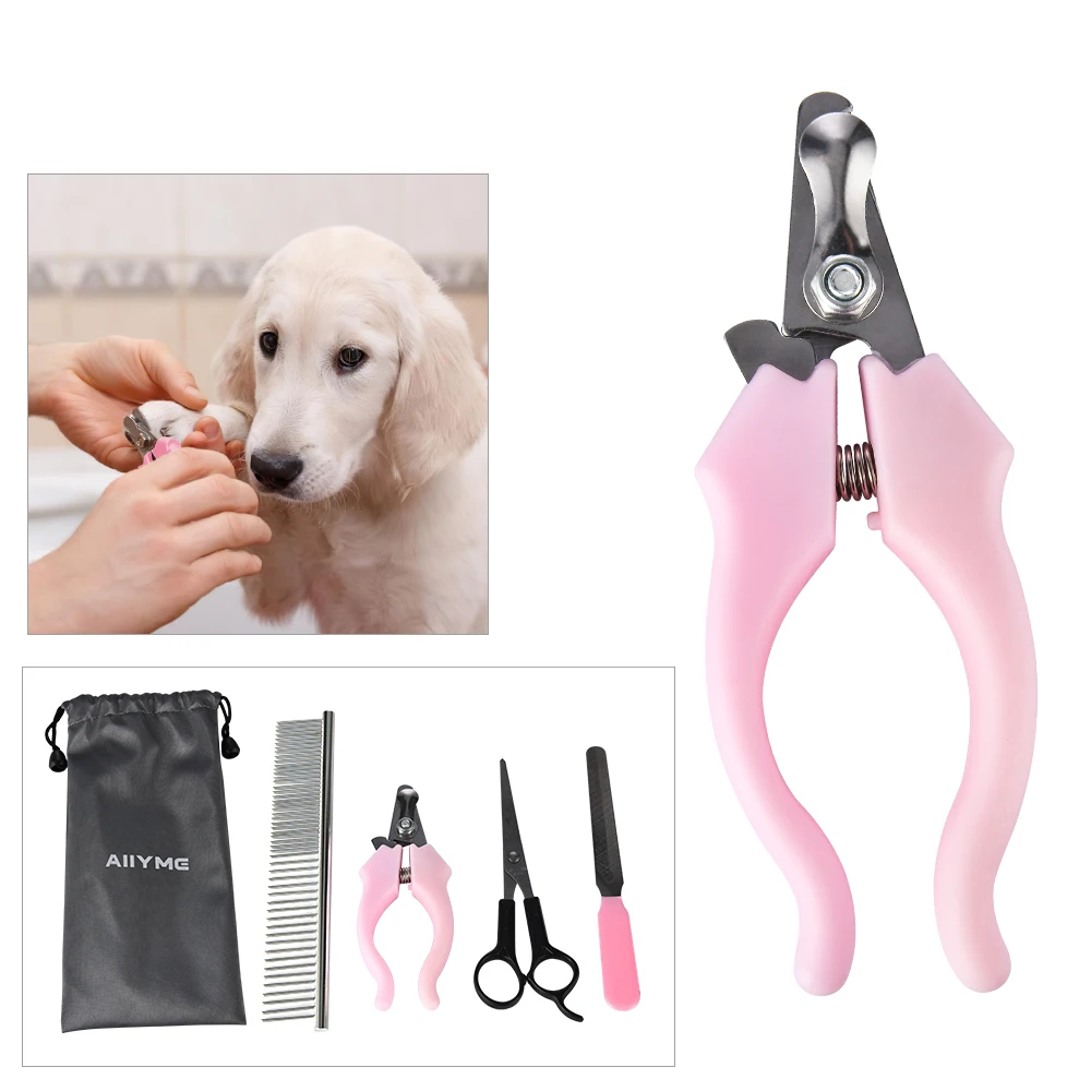 4 In 1 Grooming and Care Dog Products Pet Nail Clipper Trimmer Scissors Hair Comb Hairdressing Scissors Nail File Cat Cutter 1