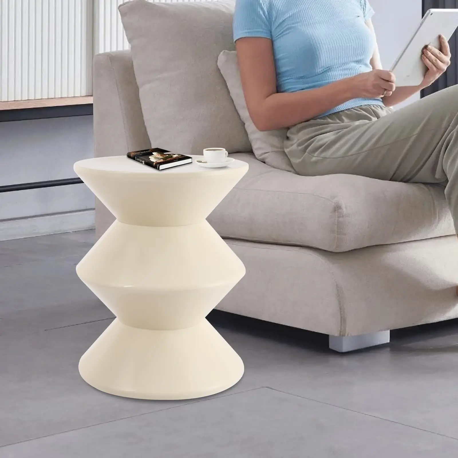 Modern Hourglass Side Table 4