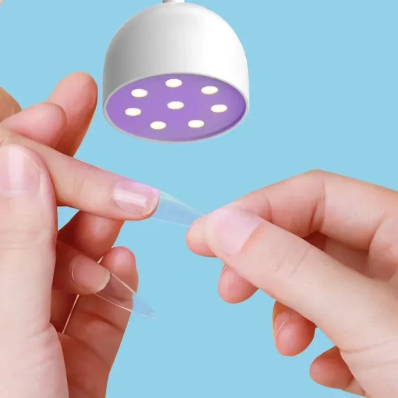 Mini Nail LED Lamp 24W Nail Dryer False Nail Manicure Polish Glue Fast Drying UV Light Nail Lamp 360° Bendable Table Lamp Design 6