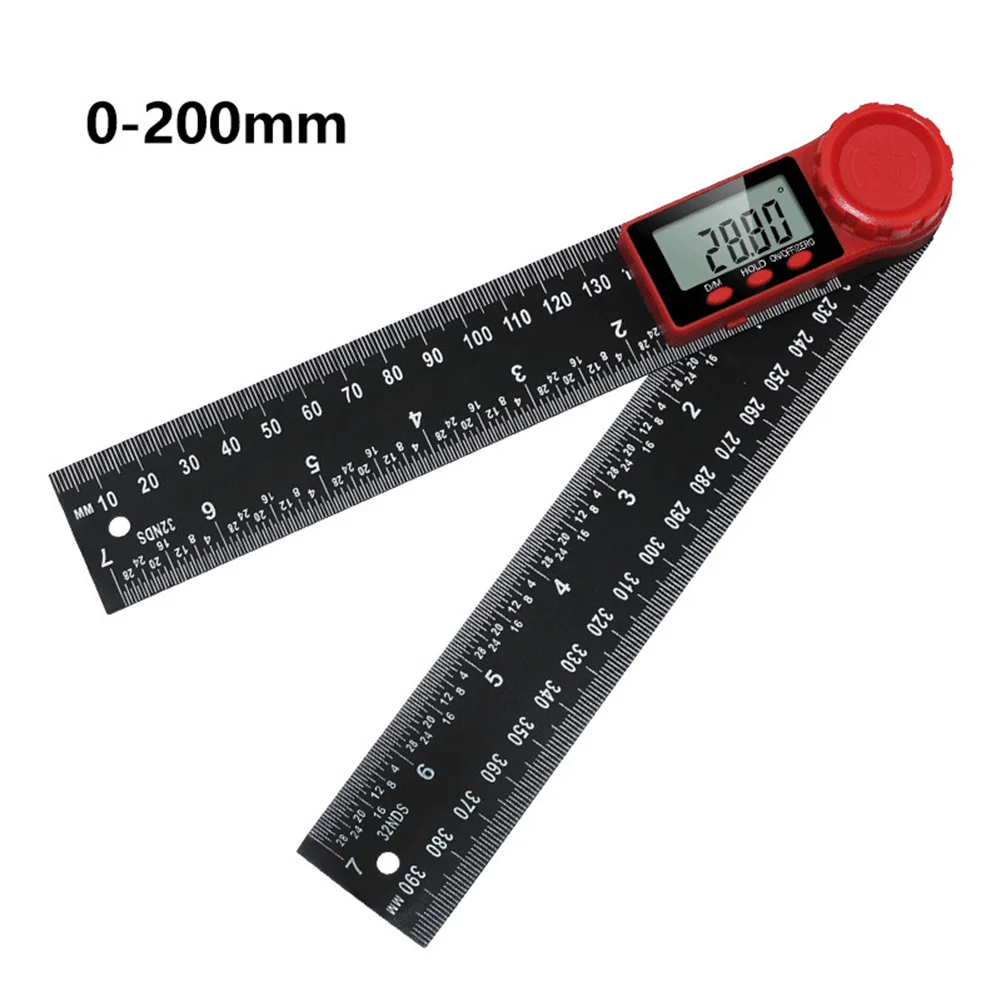 

2 In 1 Digital Angle Meter Inclinometer Digital Angle Ruler Electronic Goniometer Protractor Angle Finder Measuring Tool 0-200mm