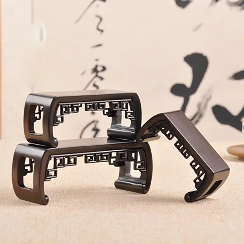 Miniature Bonsai Art Display Bracket, Purple Light Sandalwood, Minimalist Tea Pot, Incense Burner, Decoration, Handicraft Base