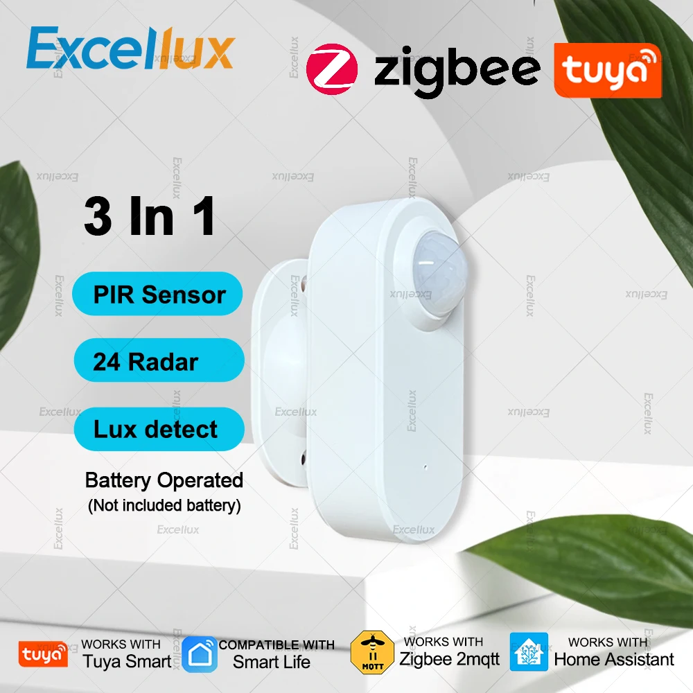 ZigBee Human Presence Sensor 24G MmWave Radar PIR Motion Sensor Luminance Distance Detection For Tuya/Home Assistant Zigbee2MQTT
