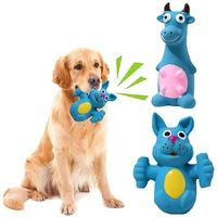 Dog Chew Toy Latex Dog Cow Shape Pet Squeaky Toys For Small Medium Large Dogs Teeth Cleaning Dog Puppy Sound Toy Pet Supplies 1