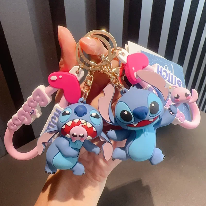 

Disney Stitch Keychain Cute Cartoon Anime Lilo & Stitch Doll Keyring Bag Pendant Car Keyholder Creative Bag Charm Accessories