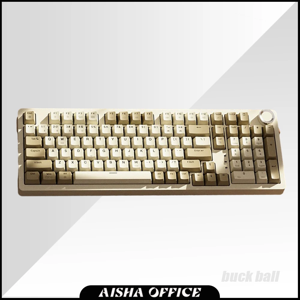 Jamesdonkey-rs2 teclado mecânico sem fio, tecla multifuncional, modo 3, para jogos, pc, gamer, laptop, escritório, mac