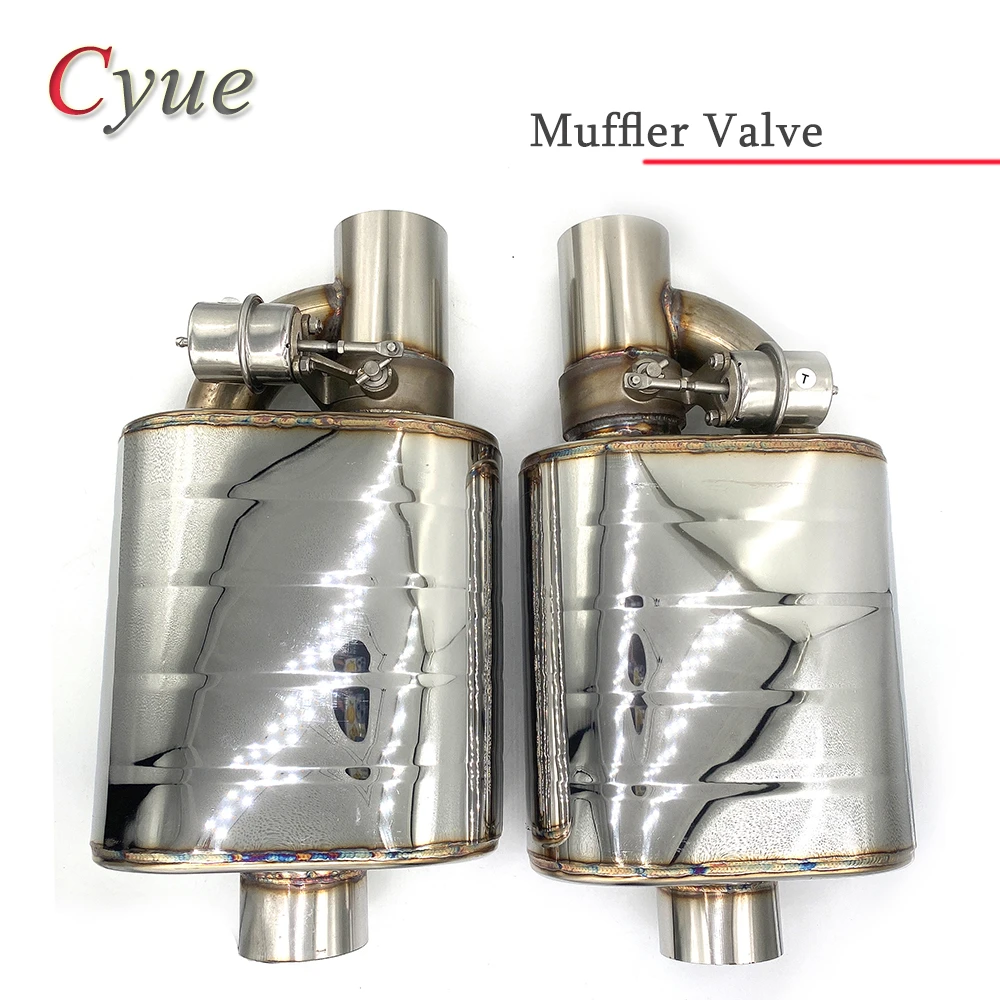 1Pair Car Exhaust System Vacuum Valve Control Exhaust Pipe Kit Variable Silencer Stainless