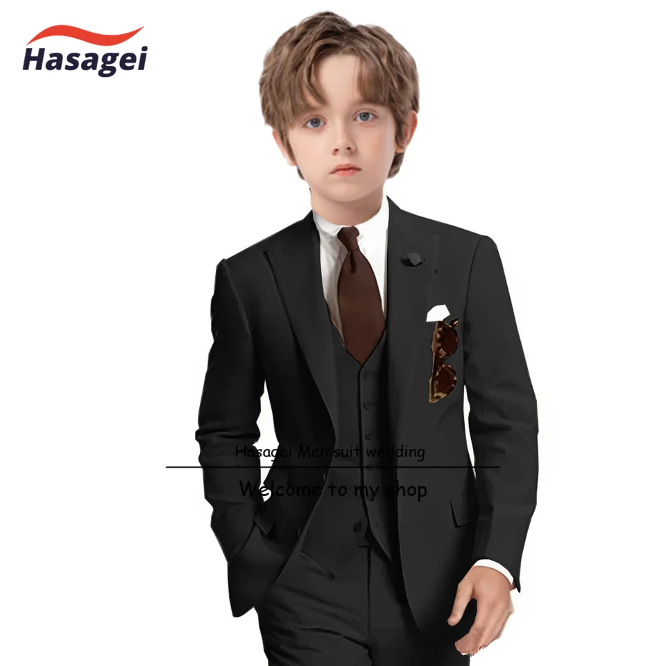 Geruit pak voor kinderen, 3/4-delige set van blazer en broek, elegant Geruit pak voor kinderen, 3/4-delige set van blazer en broek, elegant