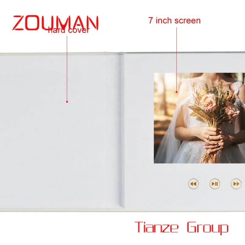 Custom , Custom Digital Invitation Wedding Book Lcd Screen Greeting Card Video Brochure