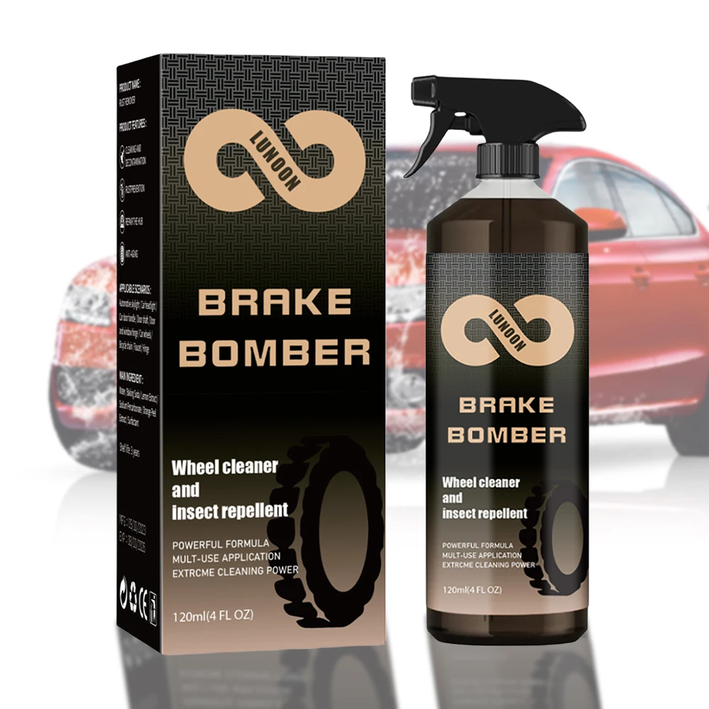 Car Wash Wheel Cleaning Spray Dust Removal Wheel Cleaner Non-Acid Rim Rust Cleaner Safe on Alloy Chrome Painted Wheels