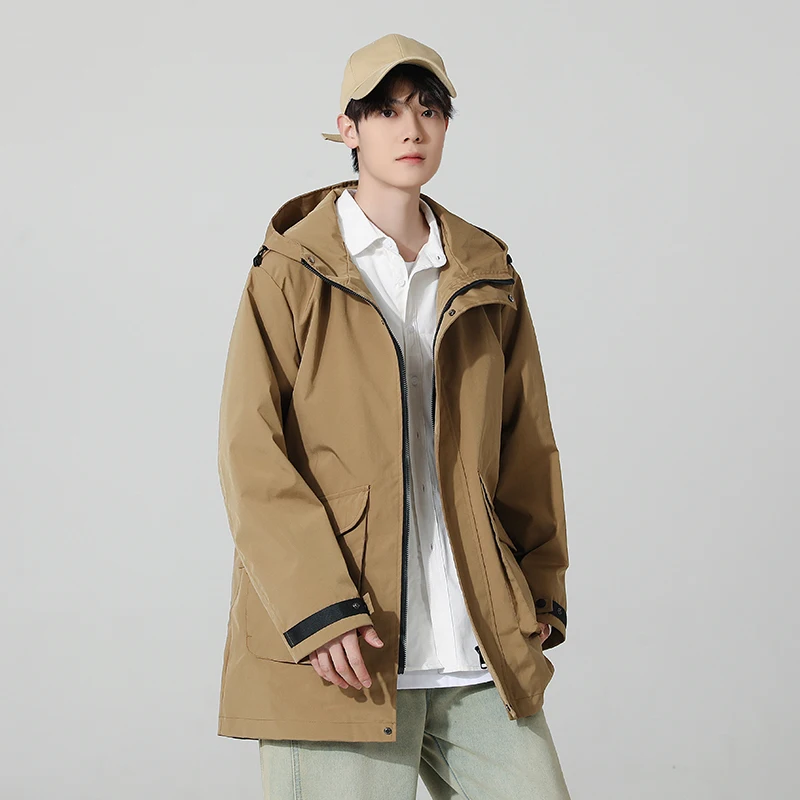 Autumn Men's Windbreaker Jacket Classic Fashion Overcoat Trend Coats Men Casual Windproof Jackets High-Quality Hooded Jacket 8XL