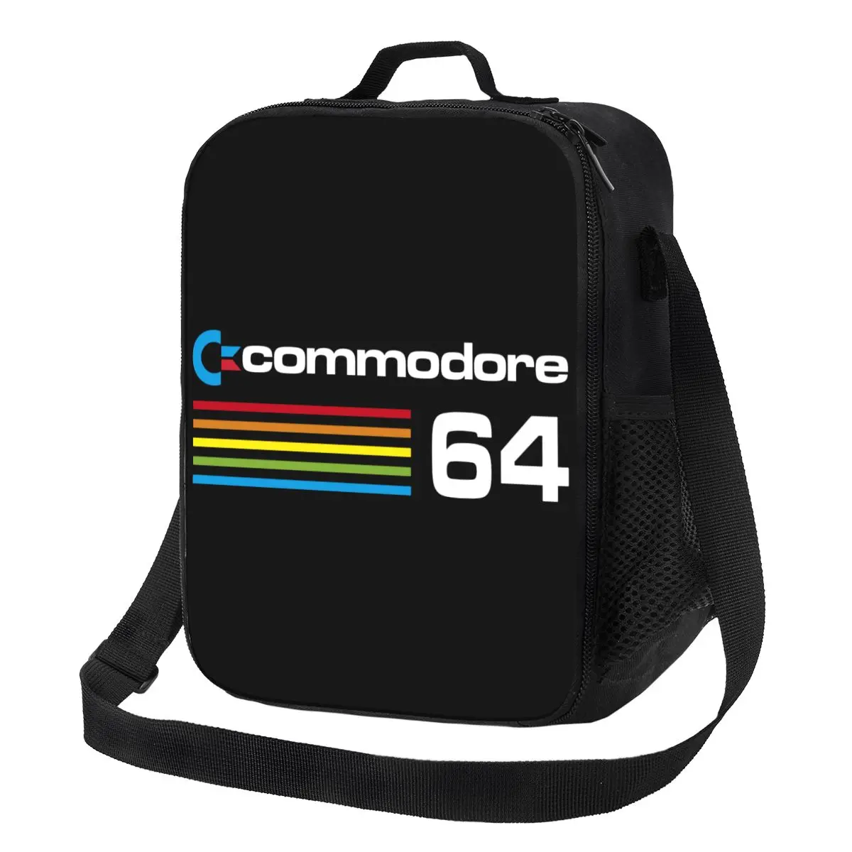 

Commodore 64 Insulated Lunch Tote Bag for Women C64 Amiga Computer Portable Thermal Cooler Food Bento Box School