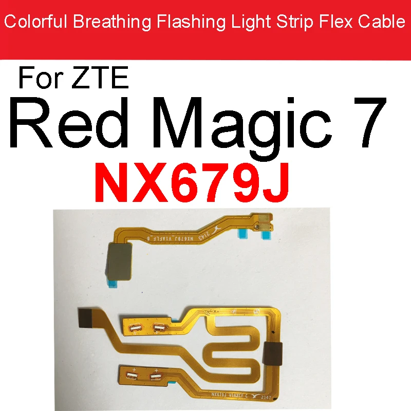 Colorful Breathing Flashing Light Strip Flex Cable For ZTE Nubia Red Magic 6Pro 6 NX669J 7 NX679J Flashing Light Ribbon Parts