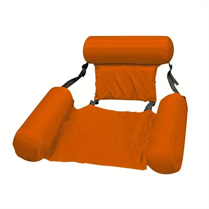 Foldable Inflatable Floating Bed Backrest Floating Drainage Chair Recliner Water Hammock