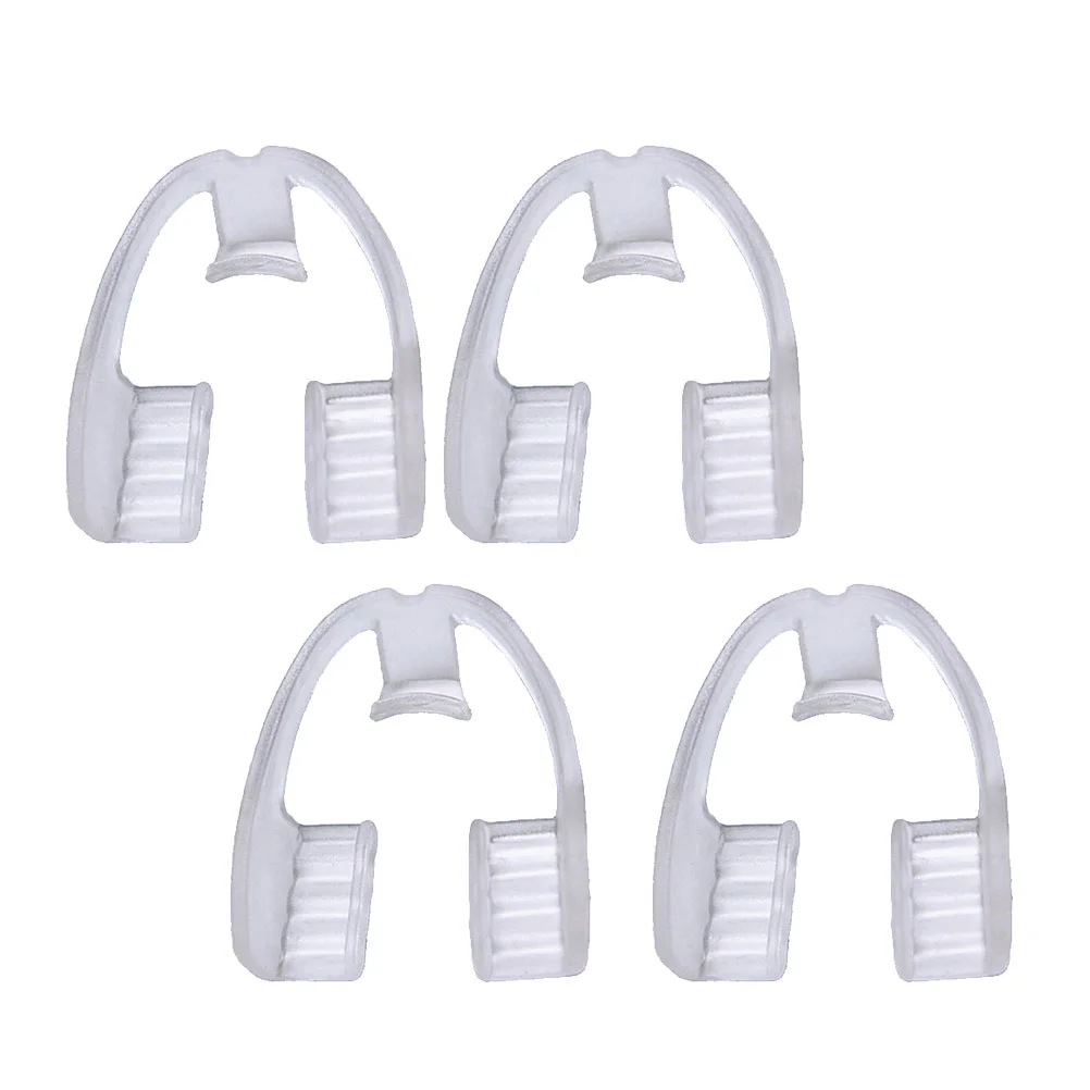 4 PCS Bruxism Teeth Caps Silicone Denture Dental Guards Tooth Grinding Mouth Long Sleeve Braces for