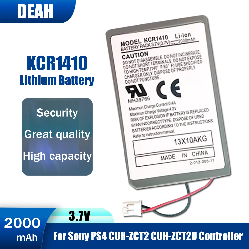 KCR1410 3.7V 2000mAh Rechargeable Lithium Battery For Sony PS4
