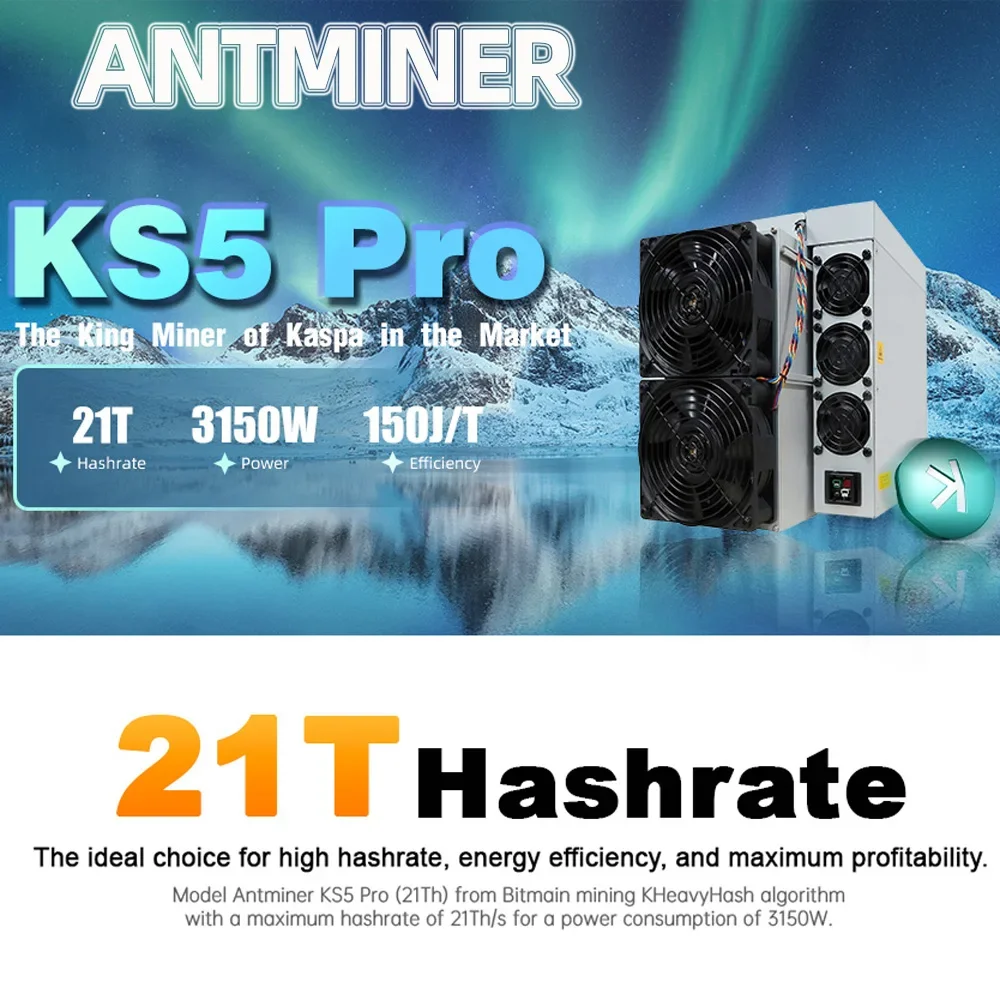 New Bitmain Antminer KS5 Pro 21TH/s KASPA Miner High Performance Crypto  Mining Machine Fast Shipping - AliExpress