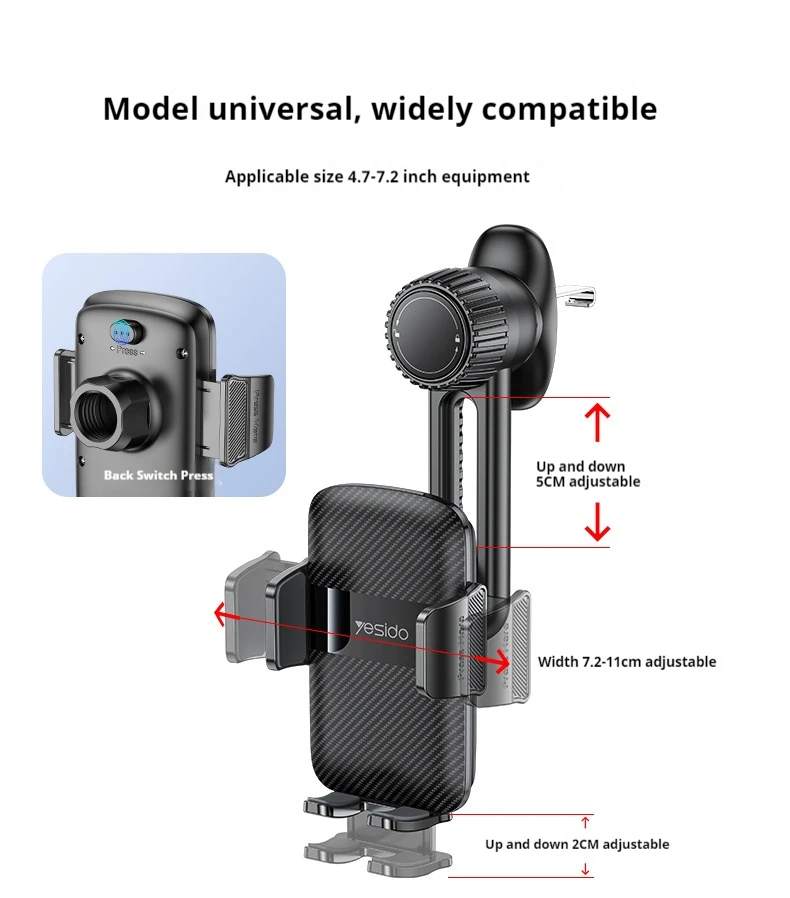 Car Phone Holder Hook Base Car Air Outlet Navigation Air Conditioning Port Phone Holder For iPhone Xiaomi Huawei Samsung