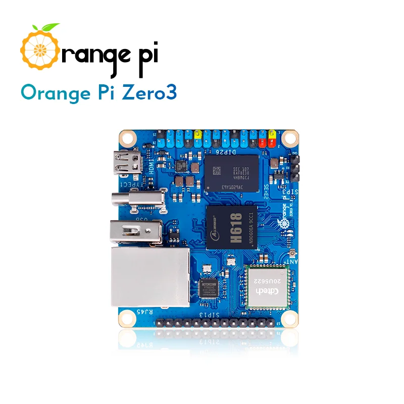Orange Pi Zero3 1GB LPDDR4 RAM Allwinner H618 Developmetn Board SBC single board computer mini development board ai board ble development board